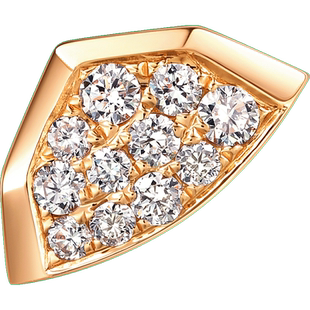 EMPHASIS艾斐诗「合」系列18K玫瑰金钻石单只耳钉93907E