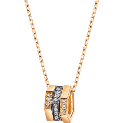 「冠」系列18K金钻石项链