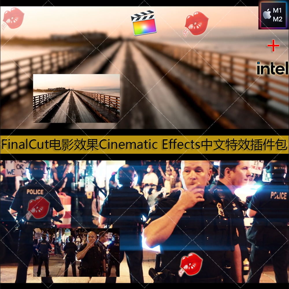 FinalCut电影梦幻倒叙放大缩小视野模糊聚焦运动模糊fcpx中文插件-封面