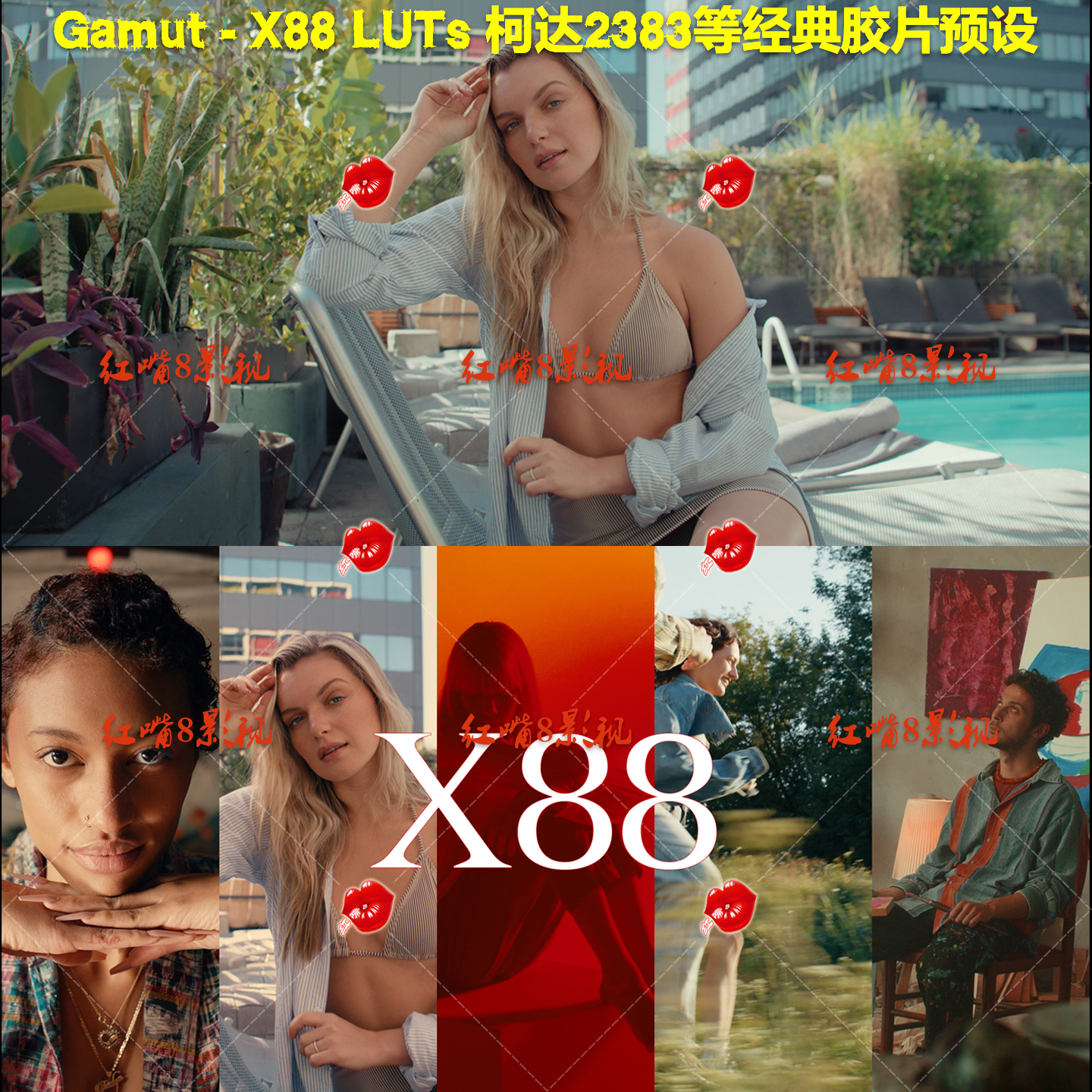 Gamut - X88 LUTs 柯达2383等经典电影质感胶片仿真模拟调色预设
