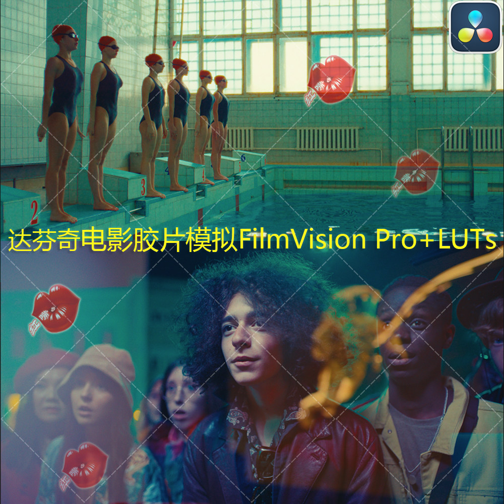 达芬奇电影胶片模拟PowerGrades调色节点FilmVision Pro+LUTs预设