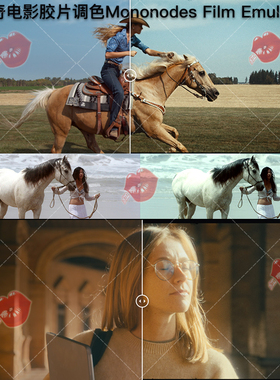 达芬奇电影胶片模拟PowerGrade+LUT调色Mononodes Film Emulation