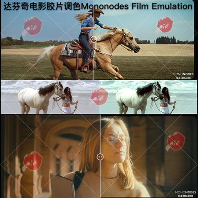 达芬奇电影胶片模拟PowerGrade+LUT调色Mononodes Film Emulation