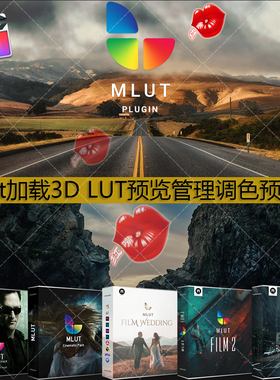 FCPX调色插件 mLut加载3D LUT预览管理电影级宣传片调色预设包 M1