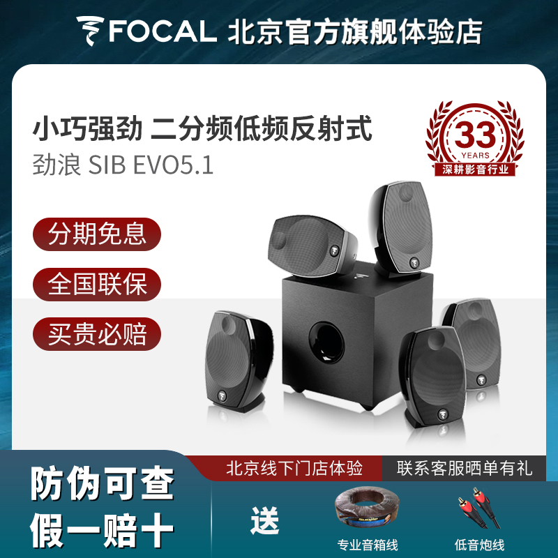 法国劲浪Focal SIB EVO5.1反射式卫星小音箱发烧家庭影院音响套装-封面