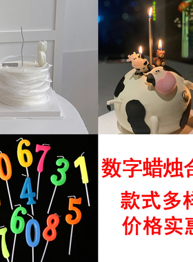 金色数字蜡烛大号生日蜡烛周岁满月儿童生日派对蛋糕装饰摆件插件