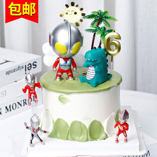 超人蛋糕装饰儿童男孩生日摆件