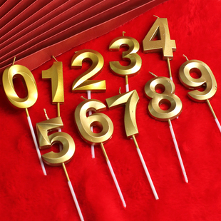 网红歌剧院系列ins华丽数字蜡烛金色0-9数字一周岁生日蛋糕甜品台