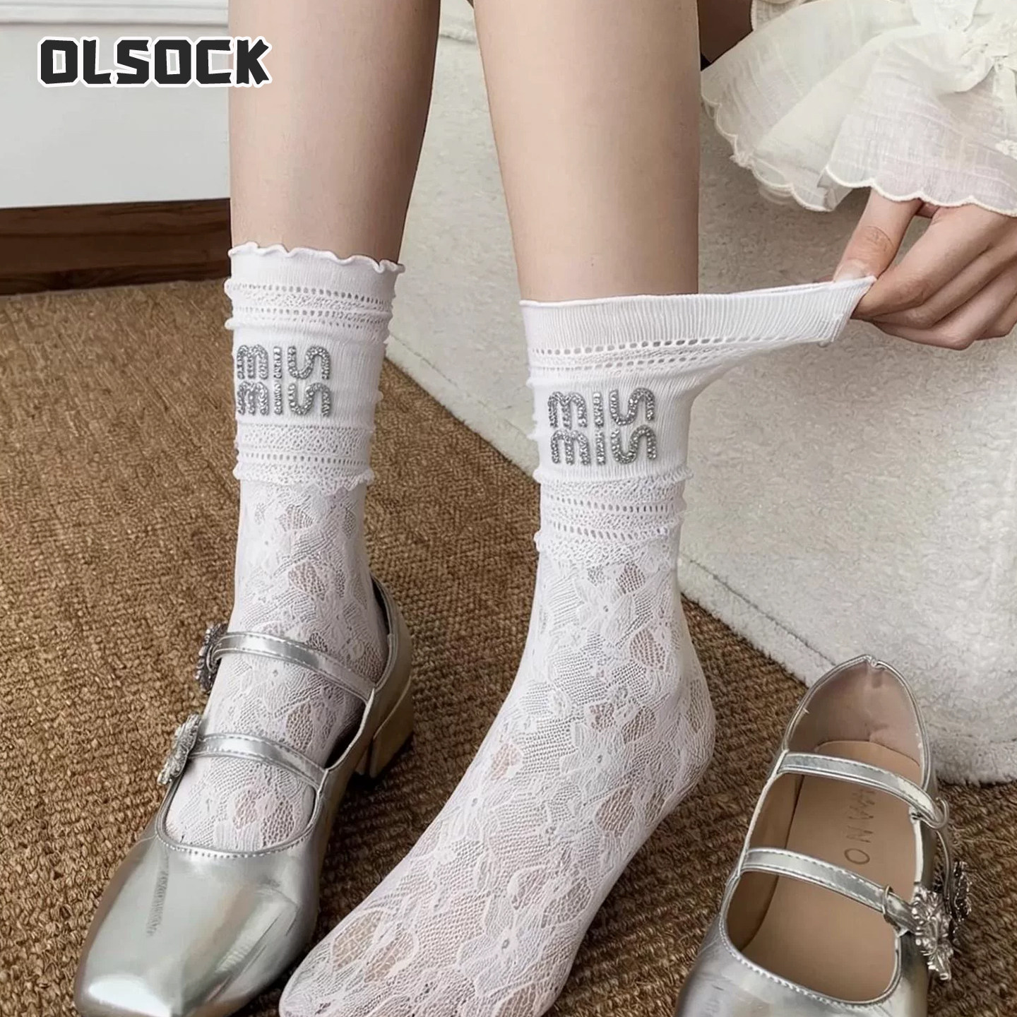 夏薄款洛丽塔蕾丝袜子女
