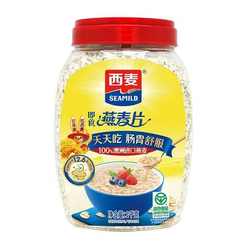 【纯燕麦】西麦燕麦片1000g罐即食燕麦片原味纯燕麦早餐营养冲饮
