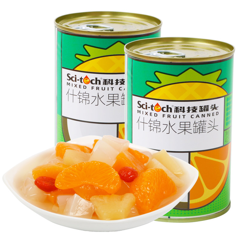 科技糖水什锦罐头 425克10罐 混合水果杂果罐头 冷饮 餐饮大果粒