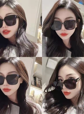 TR90墨镜女2022新款网红太阳镜男潮时尚黑色眼镜大脸显瘦防紫外线
