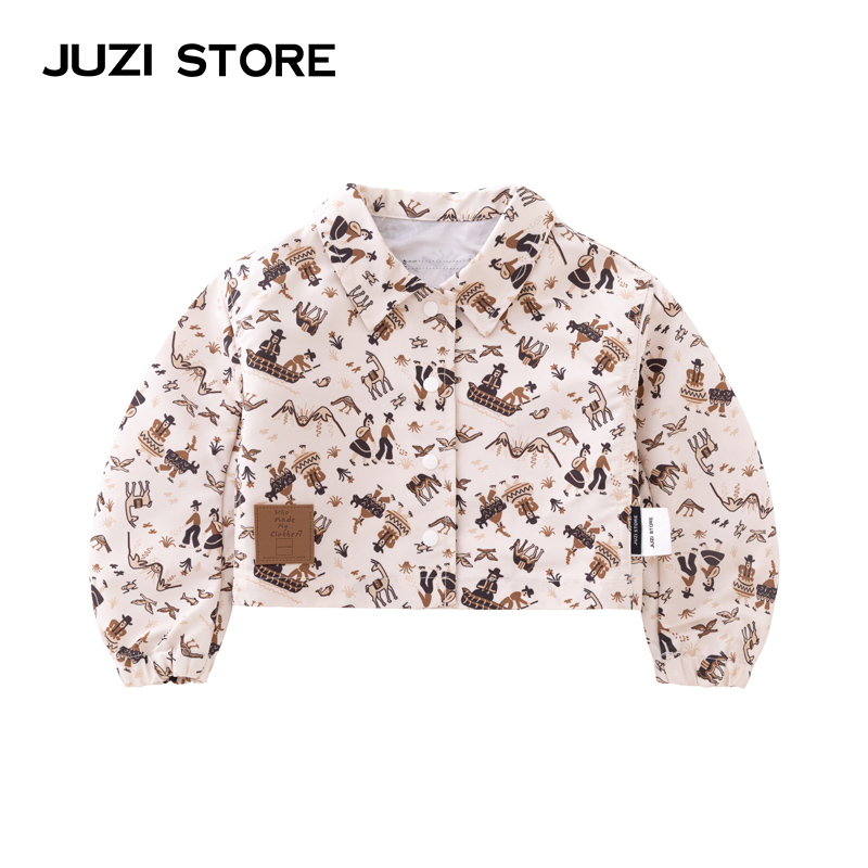 JUZISTORE民族风翻领外套