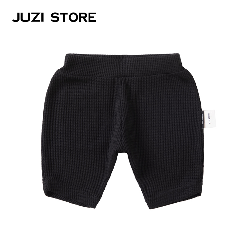 JUZI STORE童装短裤华夫格下装基本款大裆裤中性男童女童1
