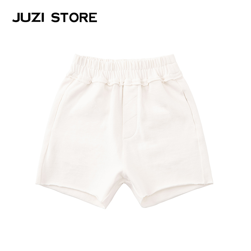 JUZI STORE童装粗针单面布基本款下装中裤中性男童女童19