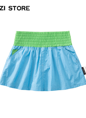 JUZI STORE童装锦纶撞色户外运动下装短裙女童1926130