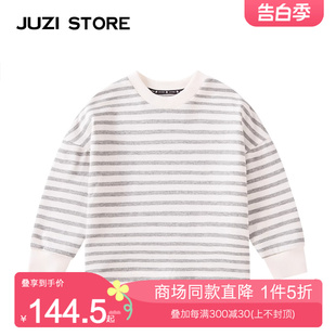 粗针条纹上装 JUZI 春秋季 T恤中性男童女童1833005 STORE童装 长袖