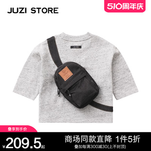 中袖 JUZI STORE童装 春夏针织牛仔挎包上装 T恤中性男童女童1133102