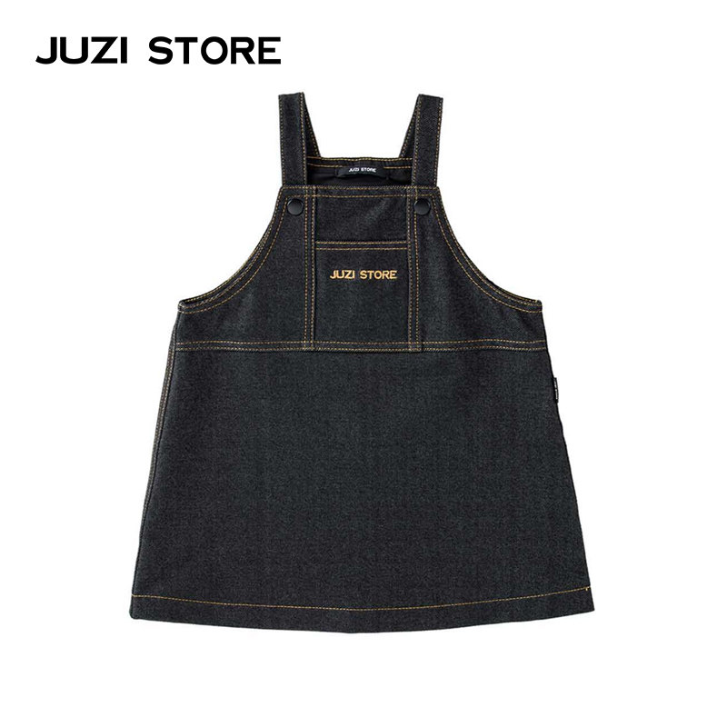 JUZI STORE童装针织牛仔基本款背带裙连衣裙女童19368
