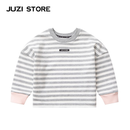 JUZISTORE纯棉条纹T恤