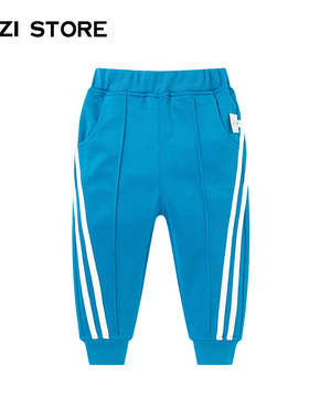JUZI STORE童装春秋季TC双面复古下装田径运动长裤男女童1920458