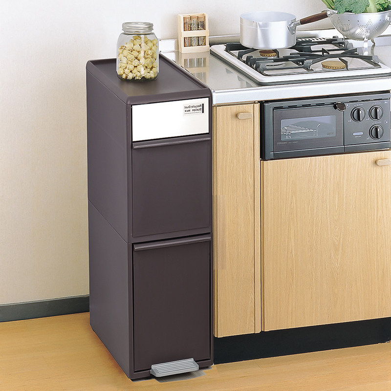 日本进口like it分类垃圾桶多层厨房抽屉收纳柜家用大容量杂物桶