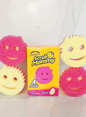 Scrubdaddy笑脸经典魔力海绵擦多功能厨房清洁擦洗碗擦多只组合