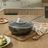 德国三头鹰纯钛小炒锅无涂层不粘锅平底煎锅家用炒菜锅宝宝辅食锅