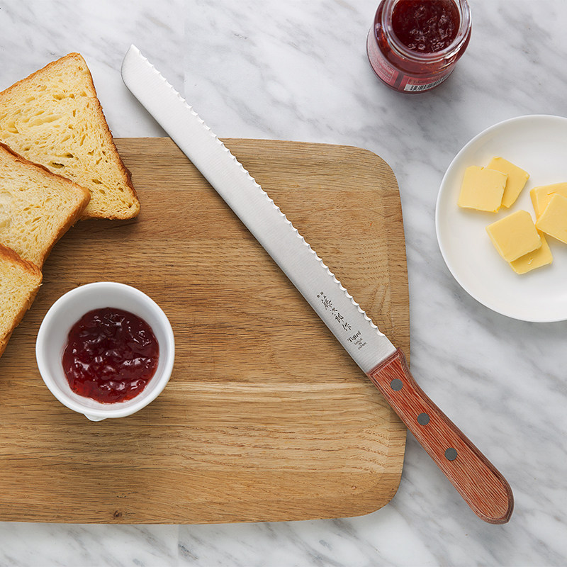 日本原产tojiro藤次郎切面包刀吐司刀不锈钢烘焙刀具锯齿刀蛋糕刀