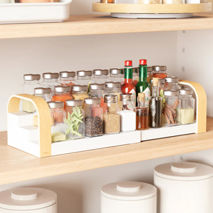 加拿大umbra厨房调味瓶置物架家用调料瓶收纳架三层阶梯可伸缩