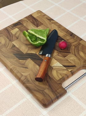 泰国LC LIVING相思木菜板带提手易收纳实木砧板不易发霉案板进口