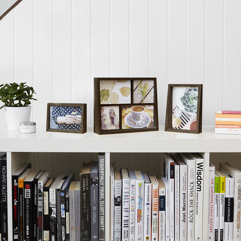 umbra爱集实木摆台相框 欧式创意桌面多功能相架 现代简约相片架