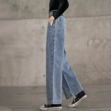 Джинсы, тонкие штаны, детское термобелье, коллекция 2021, подходит для подростков, свободный прямой крой