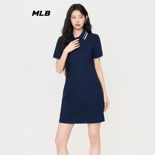 MLB连衣裙老花满印POLO休闲裙