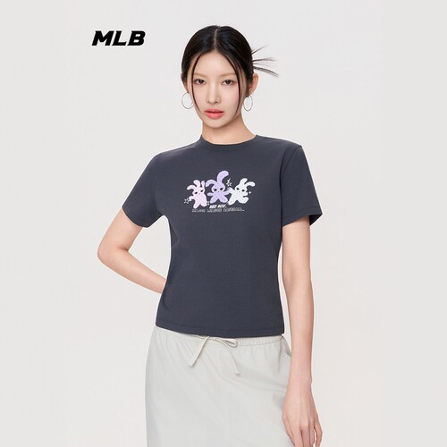 MLB短袖女子萌兔印花修身休闲T恤