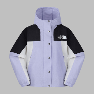 防风机能连帽外套8CJS TheNorthFace北面防晒衣女户外Mountain短款