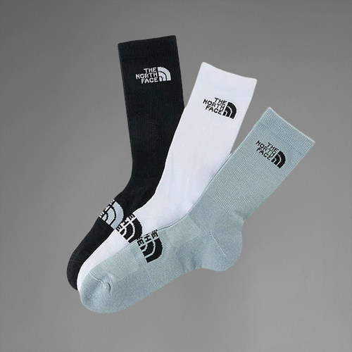 TheNorthFace运动袜中筒三双装