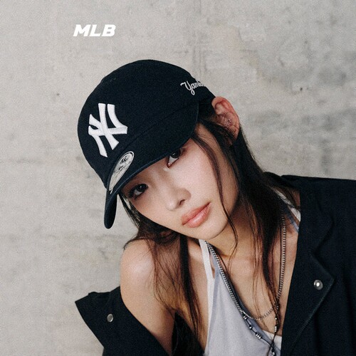 MLB情侣棒球帽刺绣软顶鸭舌帽