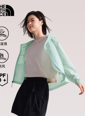 TheNorthFace北面女春夏户外防风防泼水短款防晒皮肤衣NF0A8C12