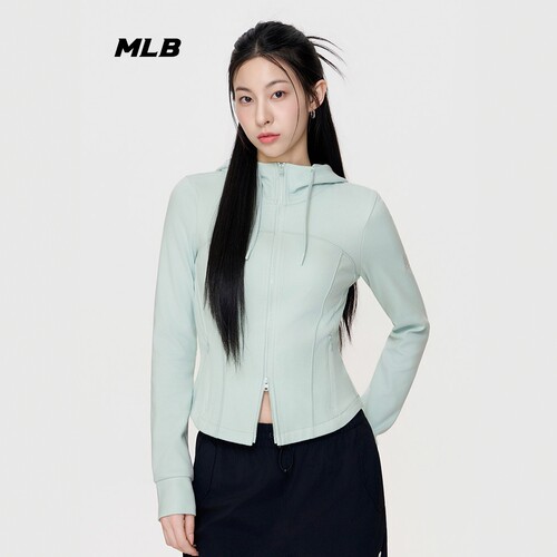 MLB女款显瘦连帽拉链卫衣