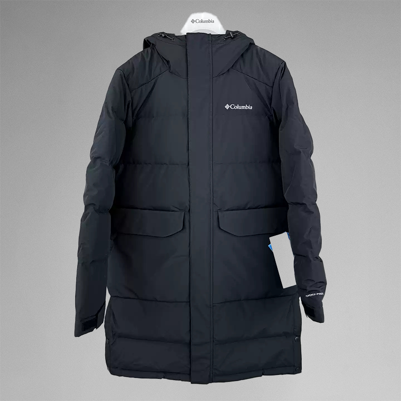 哥伦比亚男金点热能中长款羽绒服