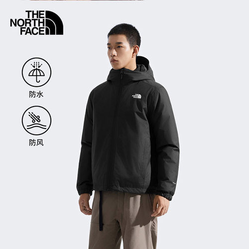 北面男户外防水保暖连帽棉服外套