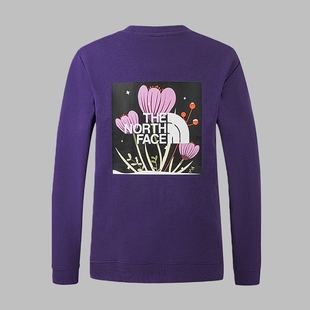 TheNorthFace北面卫衣女25秋冬户外休闲针织印花圆领套头衫 8F11