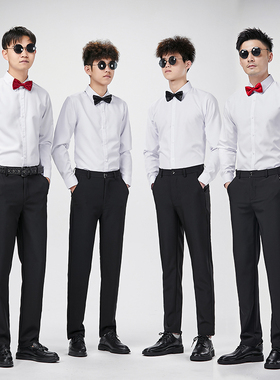 伴郎服兄弟装婚礼衬衣西装礼服兄弟团衣服男西服结婚春秋季白衬衫