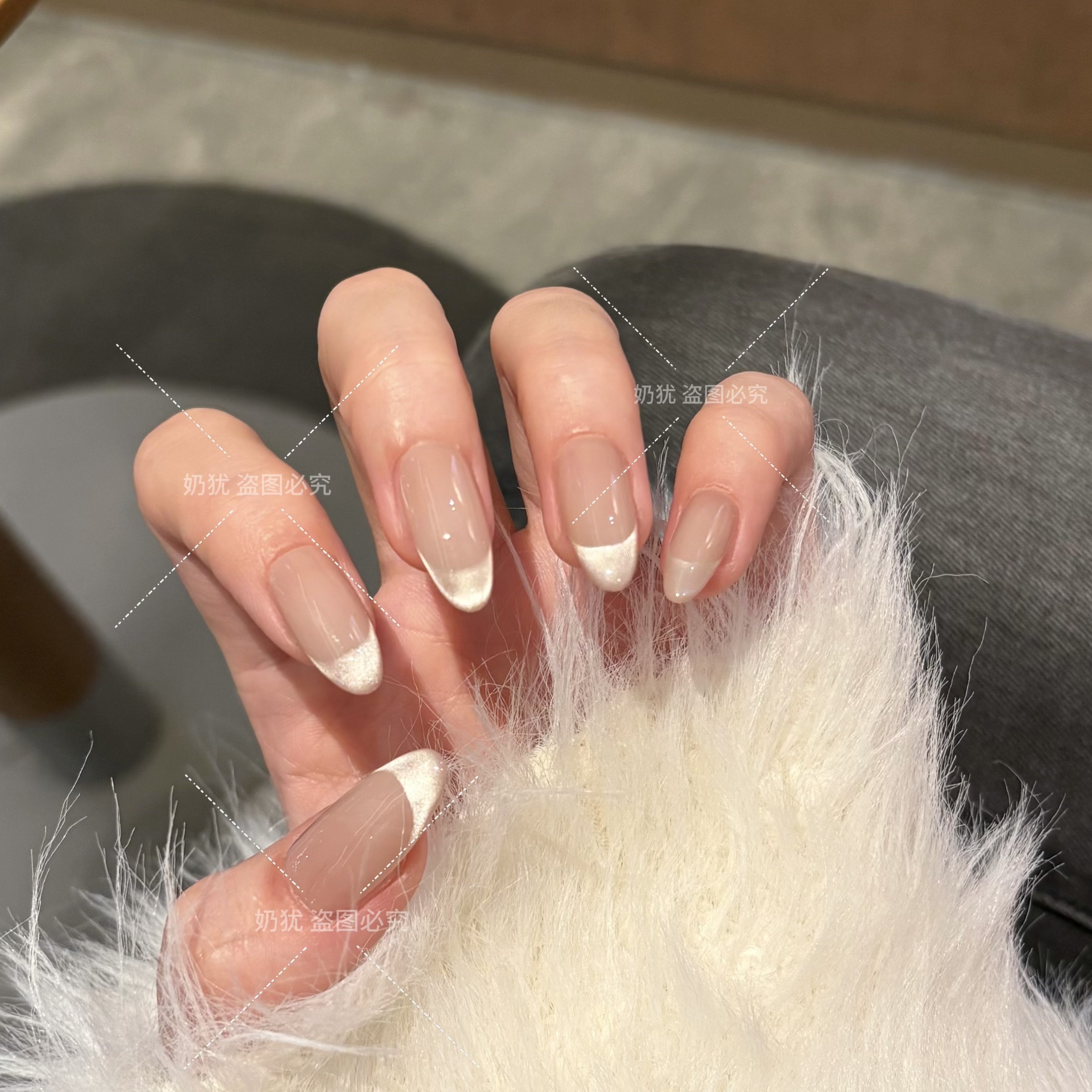 【A银河之吻】高品质法式猫眼裸色渐变纯手工穿戴甲纯欲风美甲,彩妆/香水/美妆工具,穿戴甲/甲片,淘宝优惠券,粉丝福利购,淘宝优惠卷