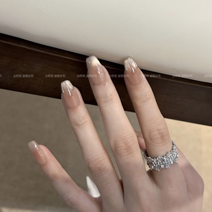 高级感金色水滴形纯手工穿戴甲显白老钱风美甲成品 A金乌窈窈