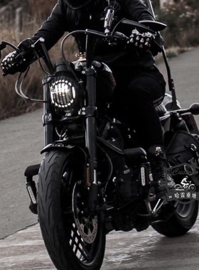 哈雷改装 RSD高把 运动者 883/48/1200 7.5寸高把 黑色 直角把