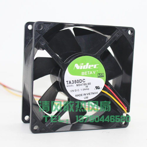 NIDEC TA350DC M34789-90 INV 9038 12v 1A 变频器服务器散热风扇