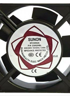 SUNON/建准全新 SF23092A 23092HBL 9225/220V 9CM机箱散热风扇机