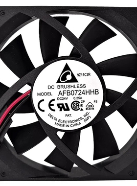 AFB0724HHB 7CM/厘米 7015 24V 0.25A 2线 变频器机箱散热风扇